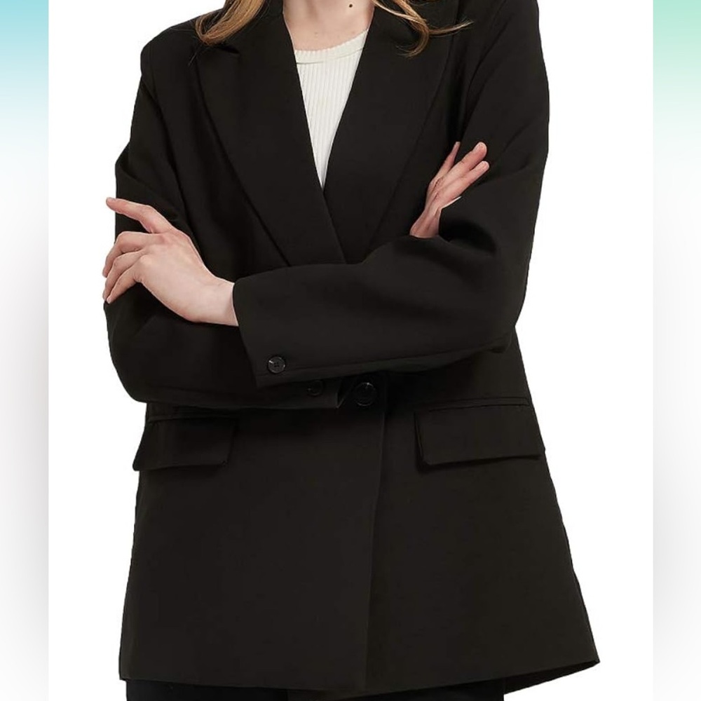 BLACK OVERSIZED BLAZER *Sz S* - Picture 4 of 10